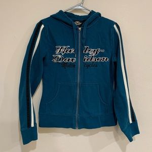 Harley Davidson women's zip up hooded sweatshirt